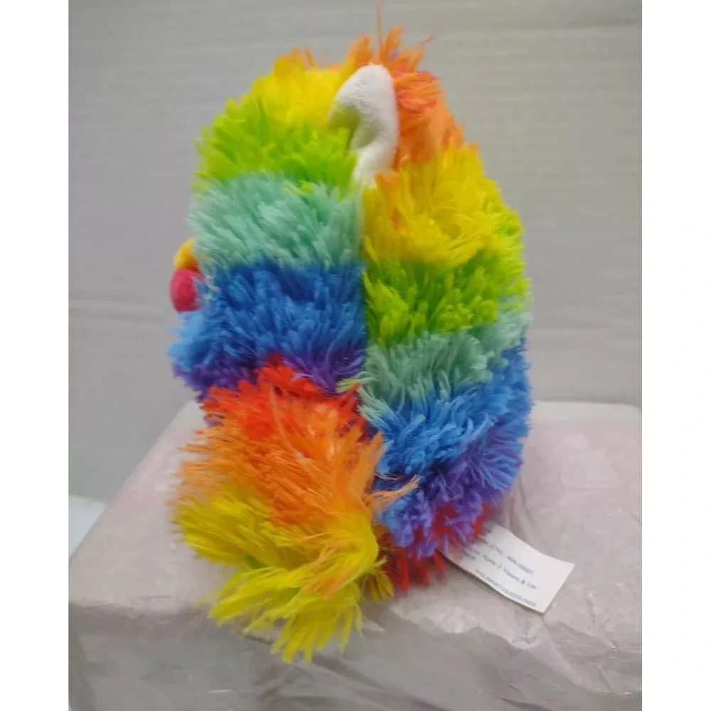 Valentine XOXO Owl‎ Plush Gold Glitter Eyes Soft Fuzzy Rainbow Color 6
